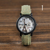 Geneva Vintage Retro Rivet Braided Genuine Leather Strap Women Wristwatches Bracelet Dress Watches Clock Thin Small Deer