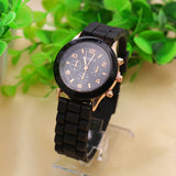 Geneva Casual Watch Women Dress Watch Quartz Military men Silicone watches Unisex Wristwatch Sports watch