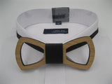 Geometric Design Wooden Bow tie European Man Accessory Laser Cutout Wood Hip Hop Bow Tie