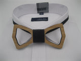 Geometric Design Wooden Bow tie European Man Accessory Laser Cutout Wood Hip Hop Bow Tie