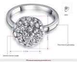 Gifts Genuine Austrian Crystals Rings Top Quality Beautiful, 100% Hand Madeball Jewelry