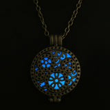 Glow In Dark Vintage Necklace Women Glowing Jewelry necklaces & pendants Locket Hollow Pendant Gifts