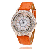 GoGoey Brand Watch Leather Strap Women Rhinestone Wristwatch Fashion Casual Women Quartz Watches Relogio Feminino Gift