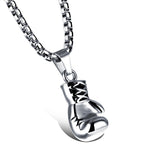 Gold/Black/Silver Plated Fashion Mini Boxing Glove Necklace Boxing Jewelry Stainless Steel Men Pendants Necklaces Jewelry 