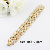 Gold Color Alloy Hollow Out Punk Bracelet And Bangles Fashion Jewelry Men And Women