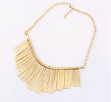 Gold Silver Gray 3 Colors Tassel Necklace Collier Femme High Quality Vintage Jewelry Statement Chokers Necklace & Pendants