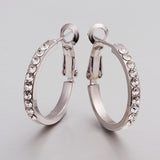 Gold silver New Style retro Hoop earrings fashion design Zircon earrings Top Quality