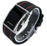 Luxury LED Digital Watch Red & Blue Light Optional Fashion For Men Women's Sports Stainless Steel Wristwatch
