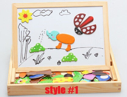 Wood magnetic oppssed child educational toys