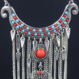 Gros Collier Femme Collares Tassel Maxi Coin Geometric Pendant Charm Women Colar Statement Boho Necklace Choker Jewelry