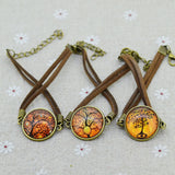 HOT life tree glass Cabochons Bracelet Bangle antique Brown Charms bracelet Wonderful Gift Lobster Clasp women bracelet fashion