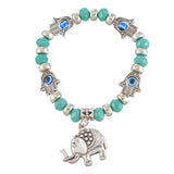 Hamsa Fatima Hand Evil charm magic captivate allure Eyes Bracelet Handmade Beads Bracelet