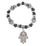 Hamsa Fatima Hand Evil charm magic captivate allure Eyes Bracelet Handmade Beads Bracelet