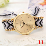 Handmade Braided Friendship Bracelet Watch New arrival geneva Hand-Woven wristwatch Ladies Quarzt gold Watch women dress watches