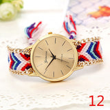 Handmade Braided Friendship Bracelet Watch New arrival geneva Hand-Woven wristwatch Ladies Quarzt gold Watch women dress watches