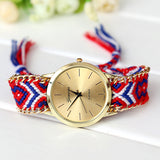 Handmade Braided Friendship Bracelet Watch New arrival geneva Hand-Woven wristwatch Ladies Quarzt gold Watch women dress watches