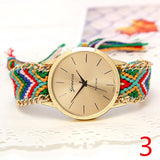 Handmade Braided Friendship Bracelet Watch New arrival geneva Hand-Woven wristwatch Ladies Quarzt gold Watch women dress watches