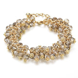 Handmade Gold Crystal Bracelets For Women Girls Best Friends Famous Brand Charm Bracelet Friendship Jewelry