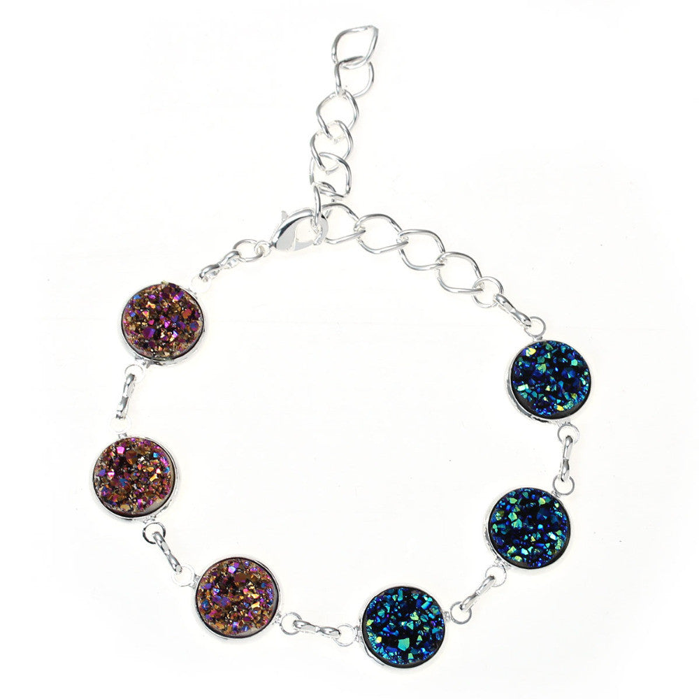 Handmade "Starry Night" Bracelet Resin Cabochon Charm chain vintage bracelets 18cm long new fashion Christmas Gift