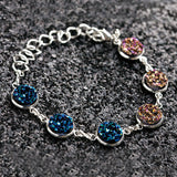 Handmade "Starry Night" Bracelet Resin Cabochon Charm chain vintage bracelets 18cm long 2015 new fashion Christmas Gift