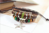 Handmade Braided Genuine Leather Adjustable Bracelet Wristband Casual Jewelry Unisex