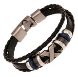 Handmade Retro PU Leather Woven Charm Bracelet Men Women Vintage Braided Bracelets Bangles Male Female Jewelry