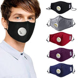 Reusable Dust-proof Masks Anti-Dust Breath Valve Facial Protective Cover Ear-loop Face Mask Activated Carbon Filters PM2.5 Masks