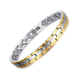 Healthy Magnetic Bracelets & Bangles Stainless Steel Jewelry For Men Women Men's Hand Chain Gold & Black