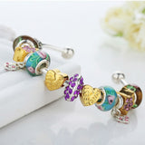 High Quality Bangle for Women With Murano Glass Beads Best Friend Charm DIY Jewelry Gift