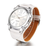 igh Quality CRRJU Brand Leather Watch Women Ladies Fashion Dress Quartz Wristwatches Roman Numerals Watches Christmas gift