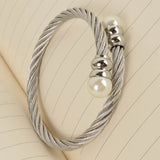 High Quality Five Color Stainless Steel Mesh Bracelet Chain Bracelet & Bangles For Men Or Women Fashion Pearl Jewelry