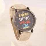 High Quality Quartz watch Fabric Band Analog women Dress Watches Cartoon Electronic Casual men Wristwatch Vintage Style