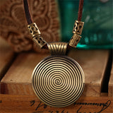 High Quality Wholesale Cool Rock Pendant Genuine Leather Long Chain Necklace