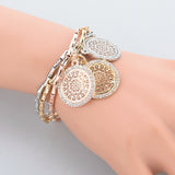 High Qualiry Crystal Bracelets Bangles For Women Hot Sale Gold Silver Plated Round Bracelet Elastic Charm Pulseras