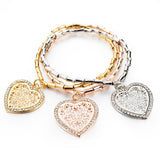 High Qualiry Crystal Bracelets Bangles For Women Hot Sale Gold Silver Plated Round Bracelet Elastic Charm Pulseras
