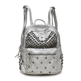 Women Backpacks Washed Leather Backpacks Lady Girls Travel Women Bags Rivet Backpacks Student School Bag