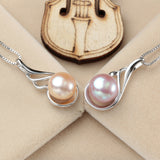 High quality black pearl jewelry Hot selling 18k white gold plated pendant necklace 45cm chain