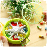 Hot Outdoor Travel Pill Portable 7-Day Rotating Pill Case Medicine Box Pill Dispenser Vitamin Holder , Cute Candy Storage Cases