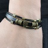 Hot Owl Charm Bracelet Wristband Punk Style Men Women Vintage Multilayer Genuine Leather Wrap Bracelet Bangles Fashion Jewelry