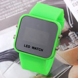 Unisex Mirror LED Watch Rubber Strap digital hours Casual watch Men women sports watches