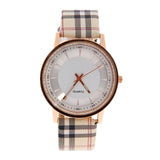 Hot Sale Fashion Gold Watch Plaid Leather Quartz Watch Women Watches Clock Ladies Wrist Watches