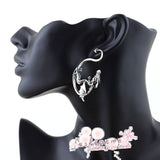 Fashion New Gothic Old Bronze Plated/Old Silver Dragon Design Earring