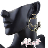 Fashion New Gothic Old Bronze Plated/Old Silver Dragon Design Earring
