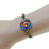 Hot Sale Justice League Series Suede Leather Heroes Bracelet Batman Superman Captain The Flash America Charms Creative Gifts