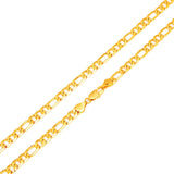 Hot Sale Men's 18K Yellow Gold Plated Italy Figaro Chain Necklace 24" 60CM