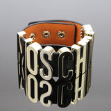 Hot Sale! Punk Rock Bangles! Summer Style Fashion Genuine Leather Bracelet New Coming Exaggerate Famous Brand Jewelry