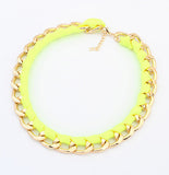 Hot Sale Special Offer Trendy Women Pendant Necklaces Plant Jewelry Collar Necklace Big Fluorescent Color Necklace
