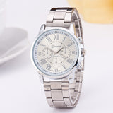Hot Sale Stainless Steel Geneva Watch Luxury Brand Geneva Watch New Fashion Wristwatch Steel Band Quartz-watch Women