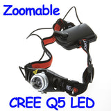 Ultra Bright 500 Lumen CREE Q5 LED Headlamp Headlight Zoomable Head Light Lamp