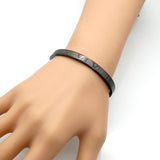 Hot Sell Titanium Stainless Steel Bangle Roman Numerals 24K Gold Plate Cuff Bracelet Love Letter Bracelet Men Women Open Bangles